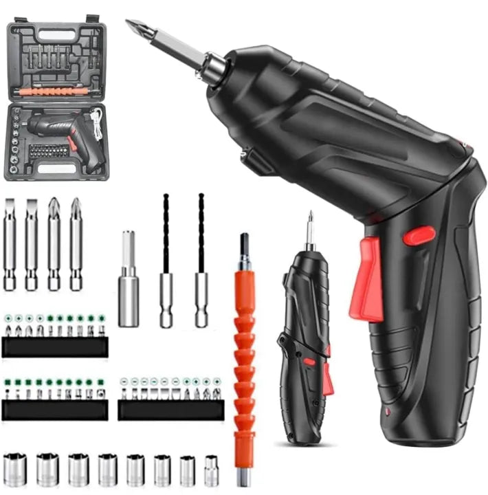 47-Pieces Cordless Electric Screwdriver & Drill