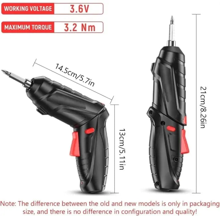 47-Pieces Cordless Electric Screwdriver & Drill